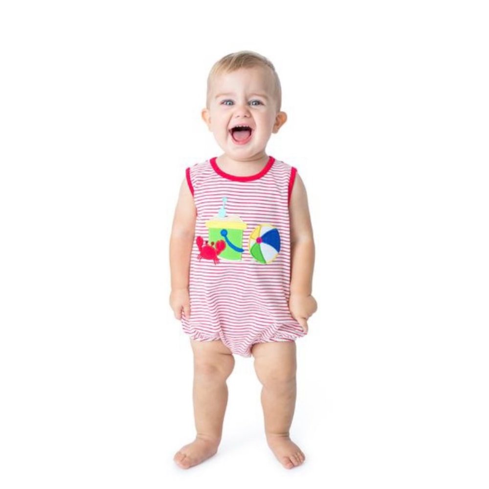 Applique Beach Ball Boy's Romper